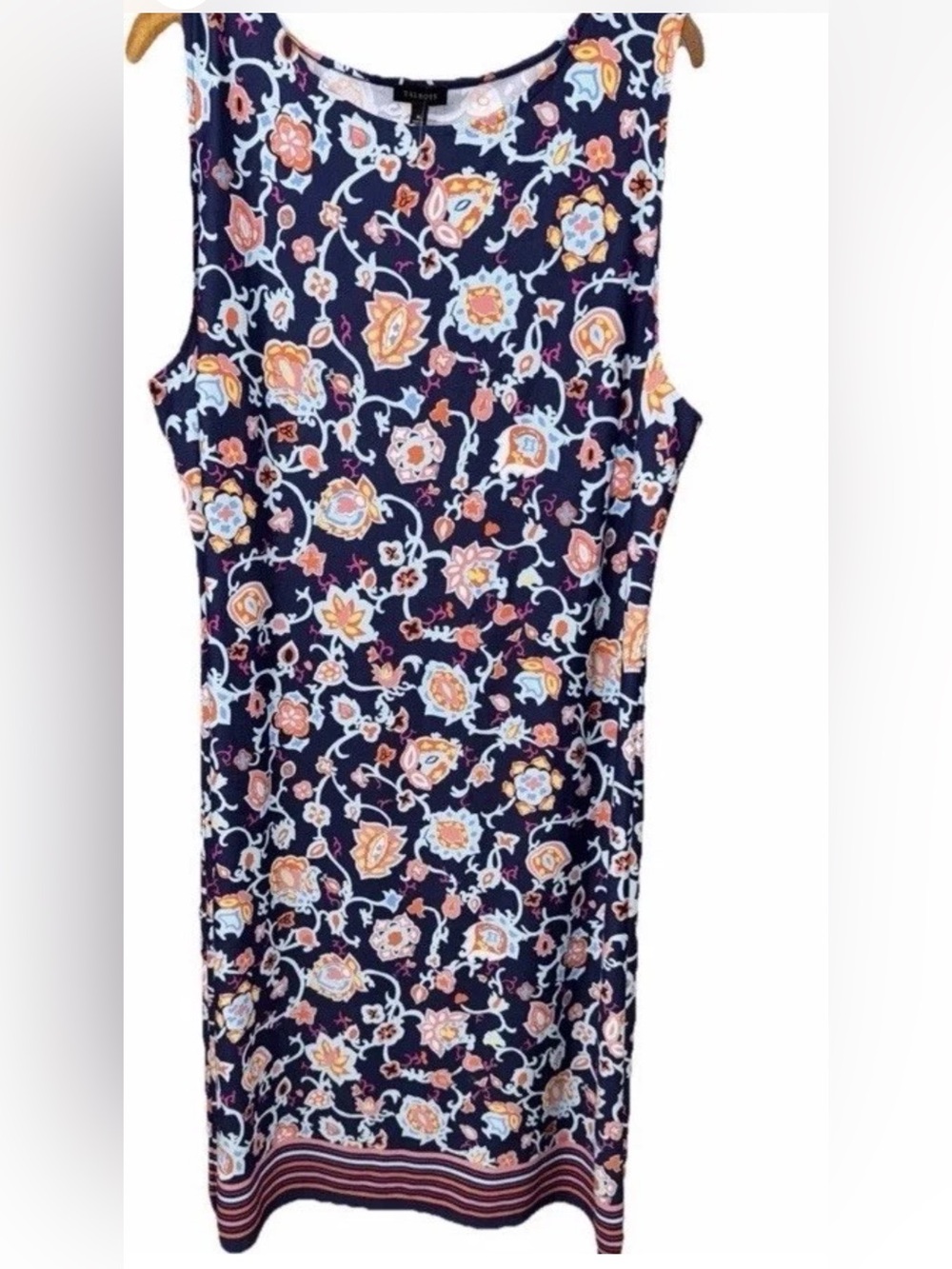 Women XL Talbots Midi Dress Sleeveless Floral Multicolor Resort Cruise Beach
Sun